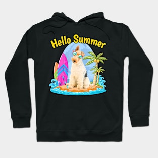 Hawaiian Wire Fox Terrier Dog Tropical FlSummer Hoodie